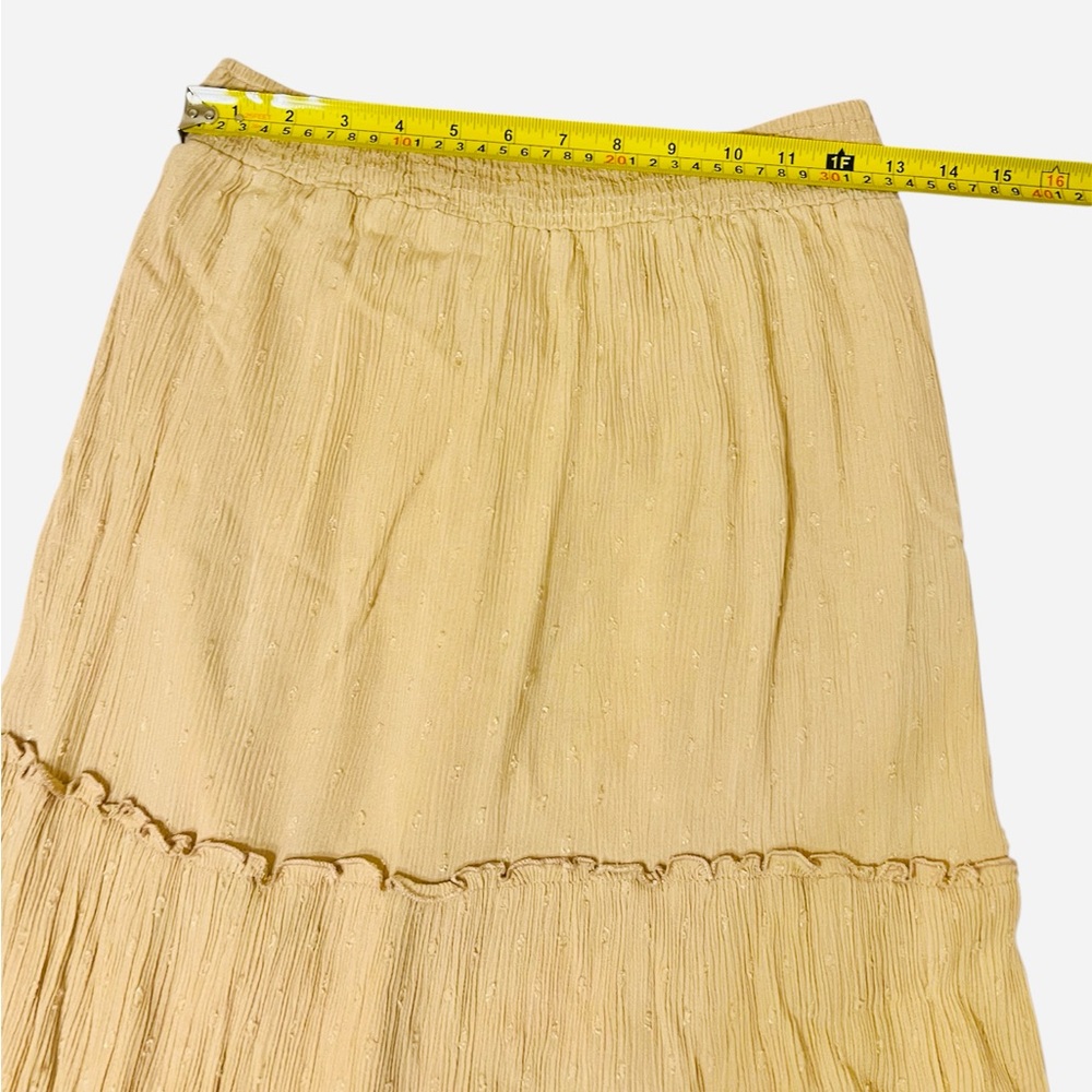 Sim & Sam tiered maxi skirt in beige/peach color size S - Picture 6 of 14